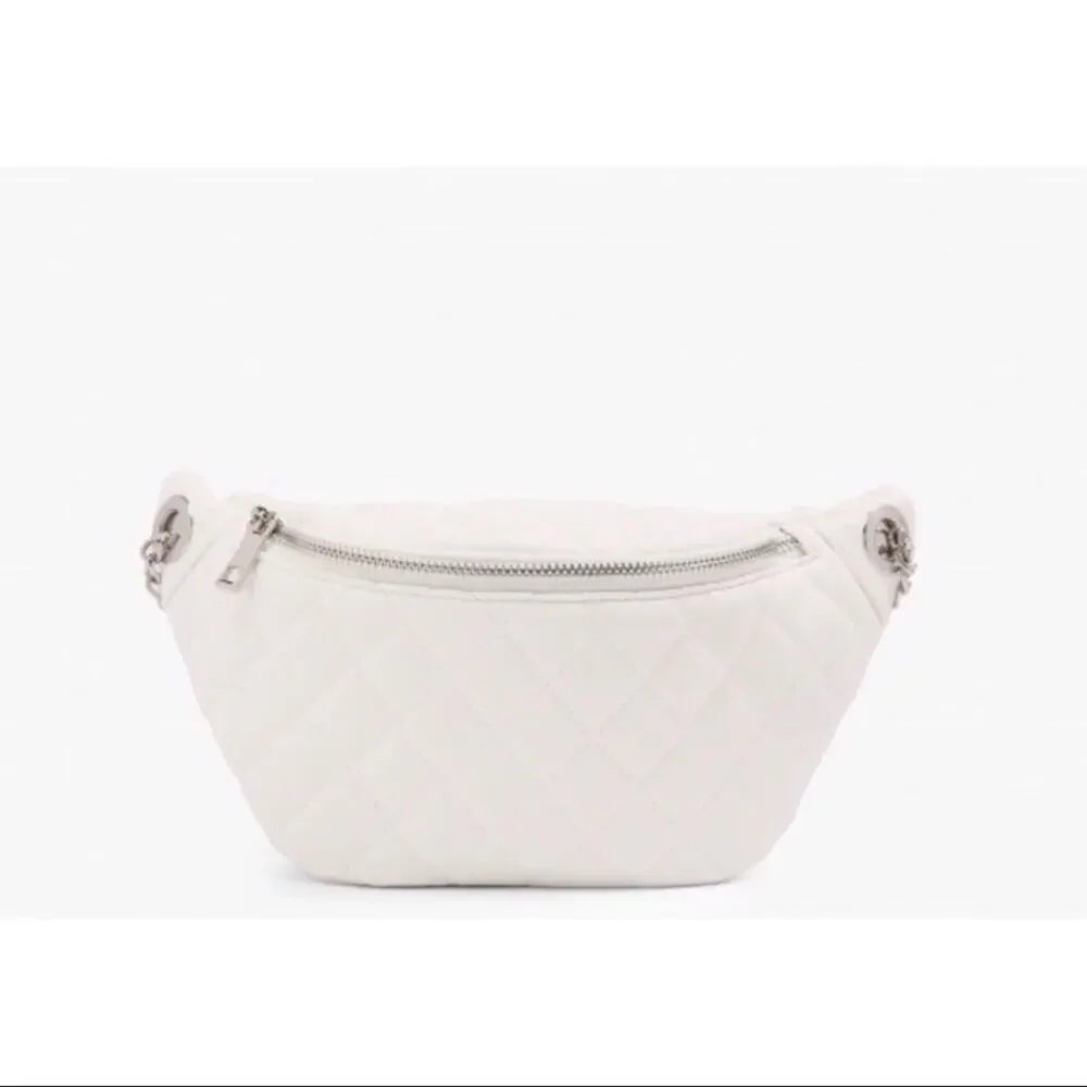Forever 21 Women's White Quilted Belt Bag